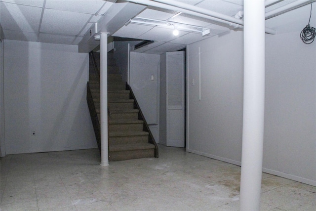 view of basement