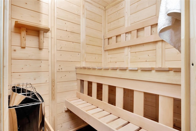 view of sauna