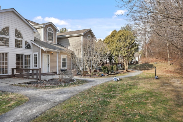 exterior space with a lawn