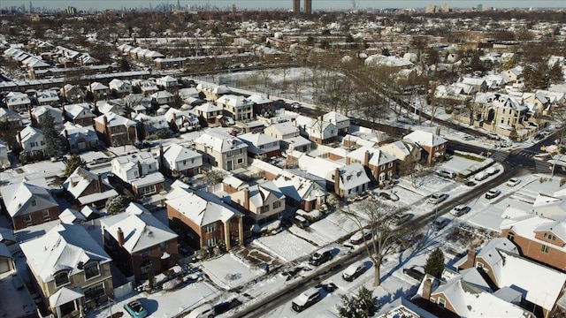 view of snowy aerial view