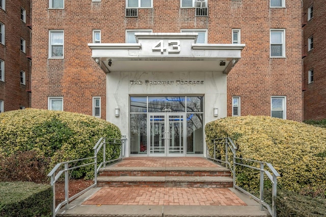 entrance to property with french doors