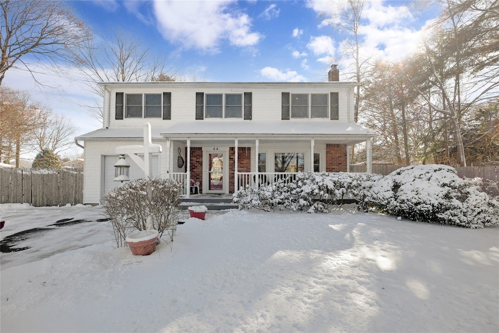 view of front property with a porch