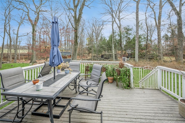 view of wooden deck