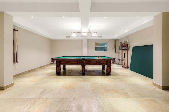 recreation room with billiards