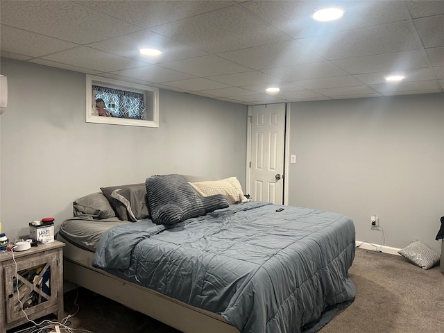 bedroom featuring carpet