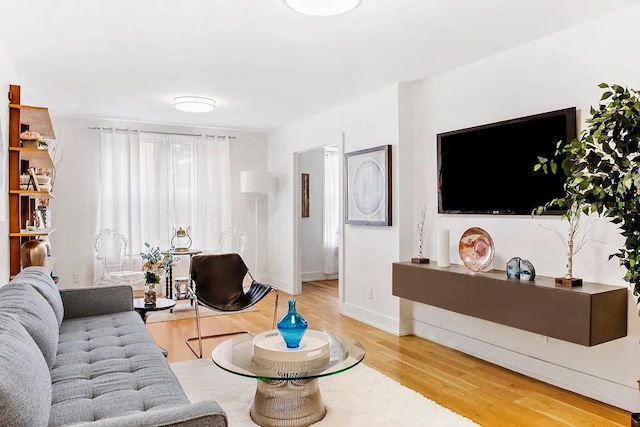 living room featuring hardwood / wood-style flooring