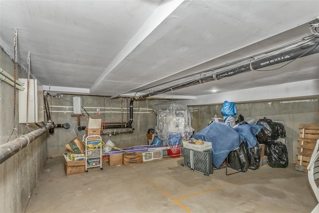 view of basement