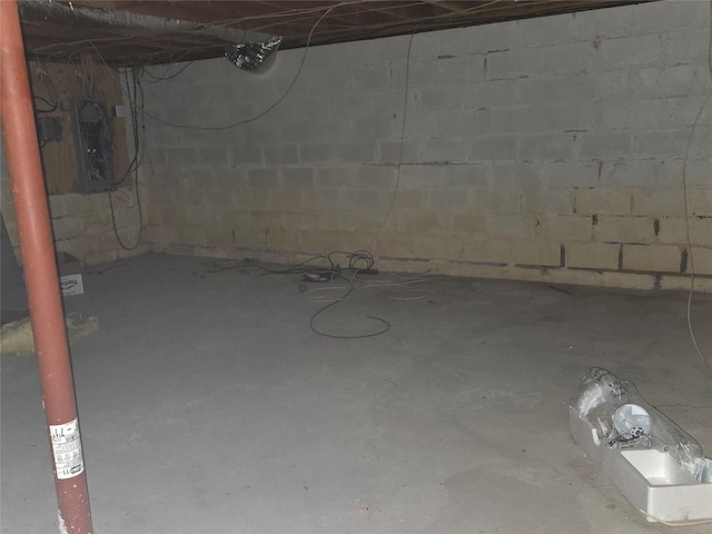 view of basement