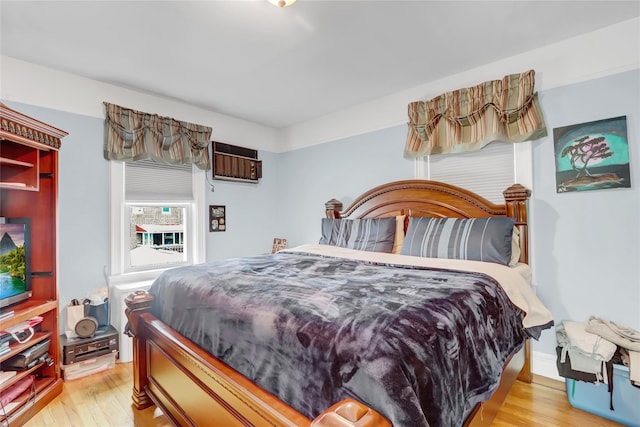 bedroom featuring light hardwood / wood-style flooring