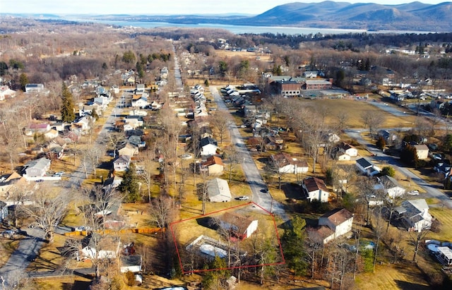 bird's eye view featuring a mountain view