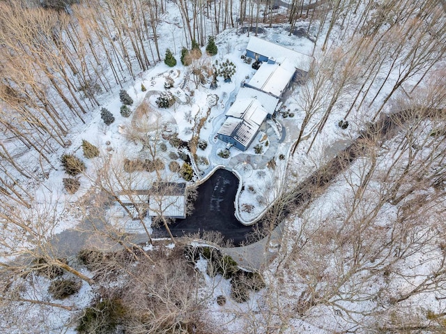 view of snowy aerial view