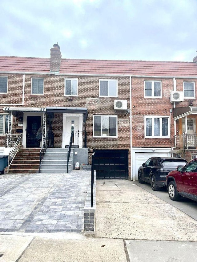 view of property featuring a garage