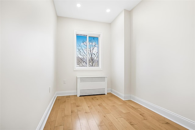 unfurnished room featuring light wood-type flooring