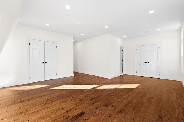 empty room featuring hardwood / wood-style flooring