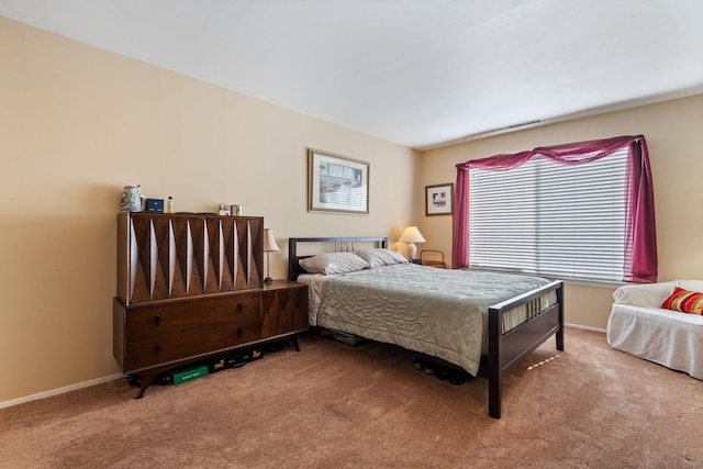 bedroom with carpet floors