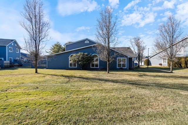 exterior space with a yard