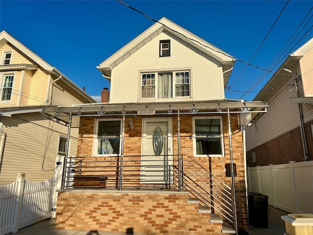 view of front of home with a porch