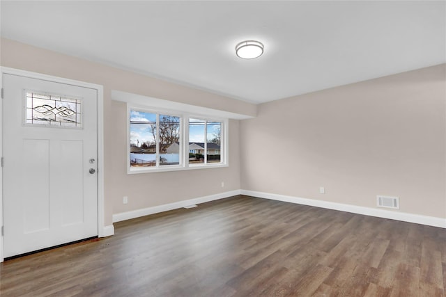 entrance foyer featuring wood-type flooring