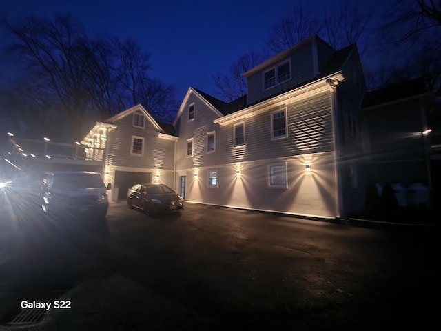 view of property featuring a garage