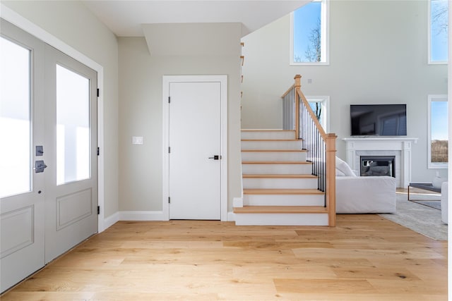 entryway featuring light hardwood / wood-style floors