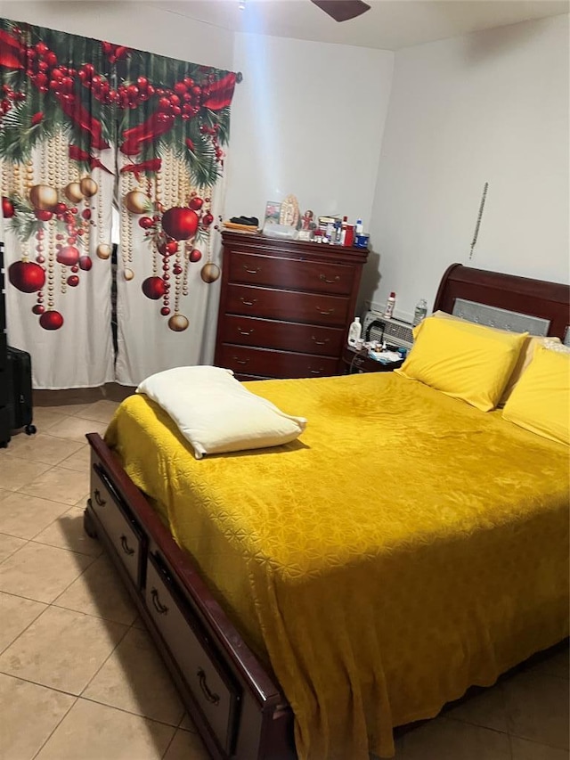 view of tiled bedroom