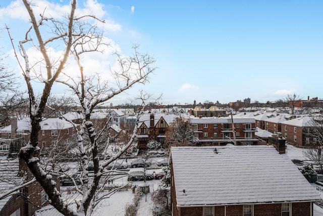 view of snowy aerial view