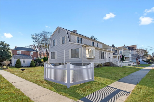 exterior space with a front yard