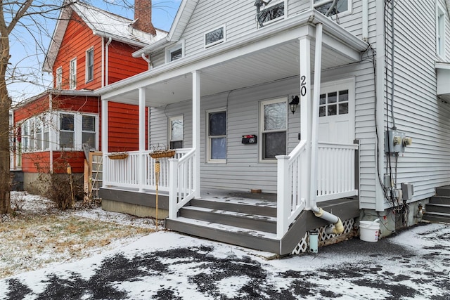 exterior space with a porch