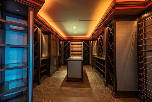 view of wine room