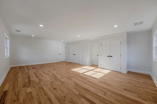 interior space featuring light wood-type flooring