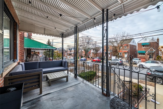 view of patio / terrace featuring an outdoor living space