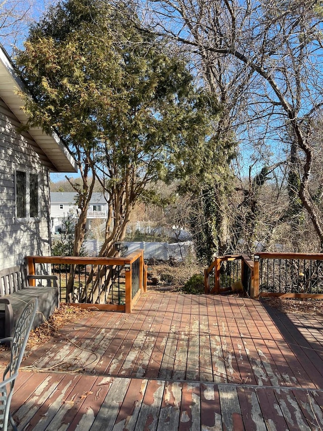 view of wooden deck