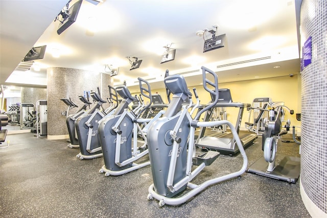 view of exercise room