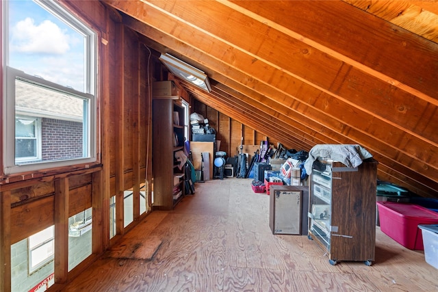 view of attic