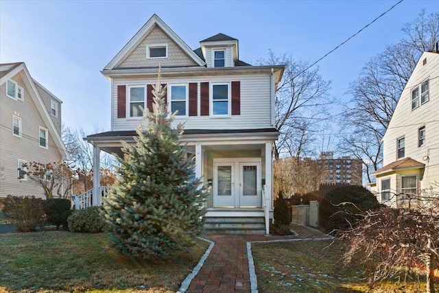 view of front of house featuring french doors