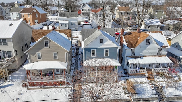 view of snowy aerial view