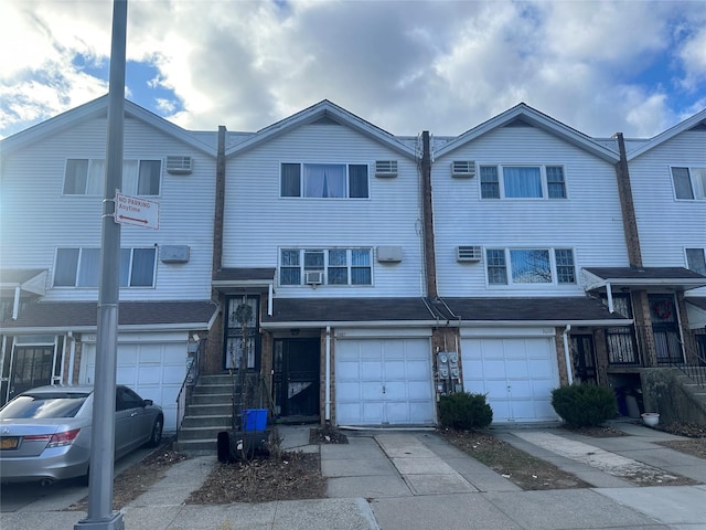 view of property with a garage