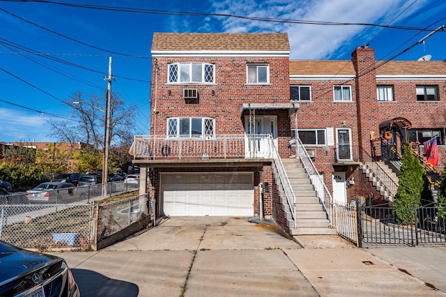 view of property with a garage