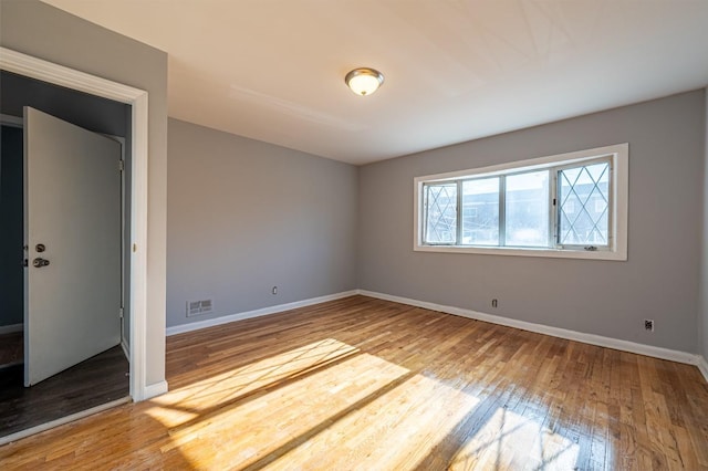 unfurnished bedroom with light hardwood / wood-style flooring