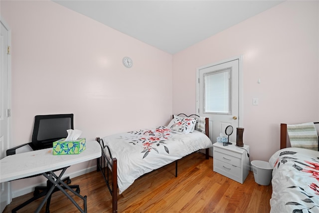 bedroom featuring light hardwood / wood-style floors