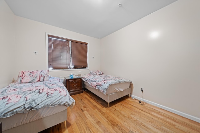 bedroom featuring light hardwood / wood-style flooring