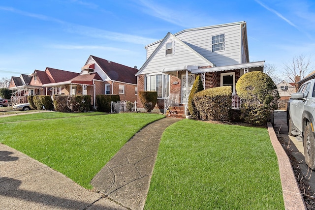 view of front of house with a front yard