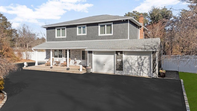 view of property with a garage