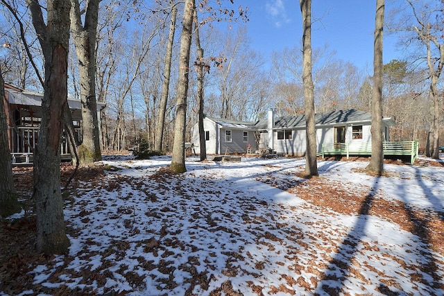 view of snowy yard