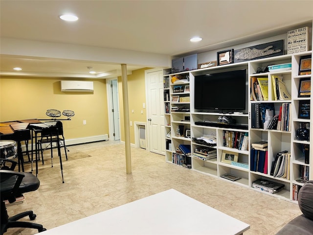 interior space with a wall unit AC