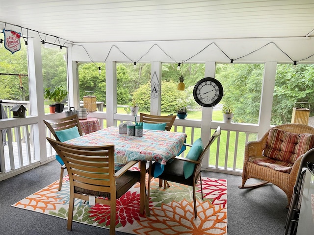 view of sunroom