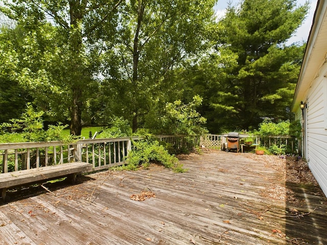 view of wooden deck