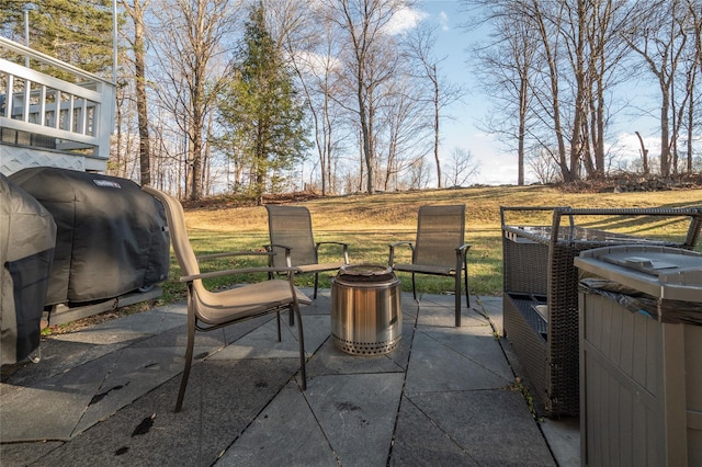 view of patio featuring grilling area