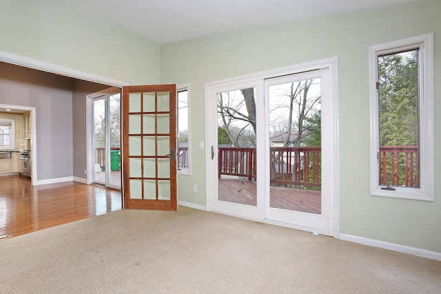 spare room with carpet floors