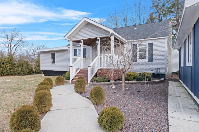 bungalow with a porch